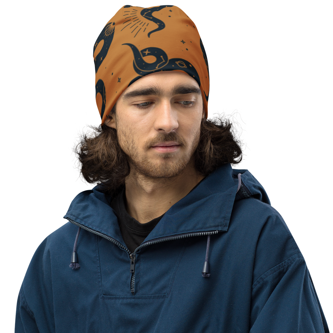 Snake Print Beanie