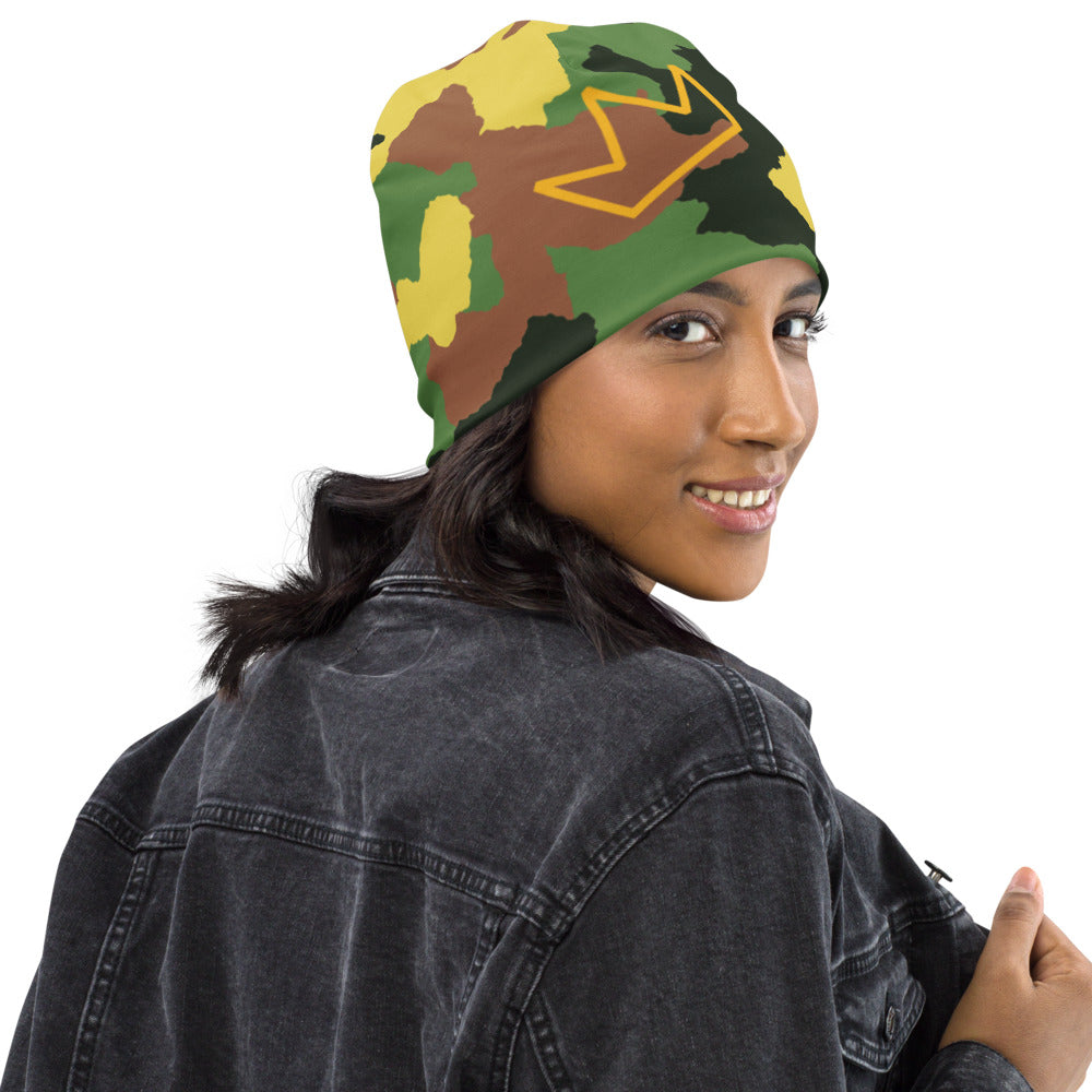 Afrikon Crown Camo Print Beanie