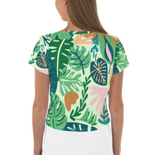 Load image into Gallery viewer, Afrikon Crown Florida Print Crop Tee
