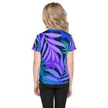 Load image into Gallery viewer, Afrikon Crown rainforest print Kids crew neck t-shirt
