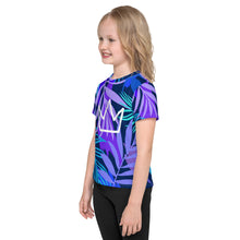Load image into Gallery viewer, Afrikon Crown rainforest print Kids crew neck t-shirt
