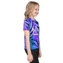 Load image into Gallery viewer, Afrikon Crown rainforest print Kids crew neck t-shirt

