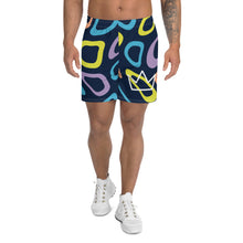 Load image into Gallery viewer, Afrikon Crown Color Print Men&#39;s Athletic Long Shorts
