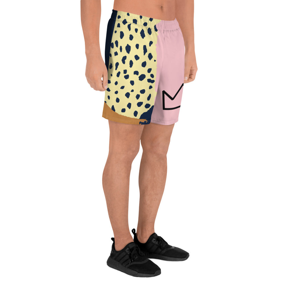 Afrikon Crown Lavish Print Men's Athletic Long Shorts