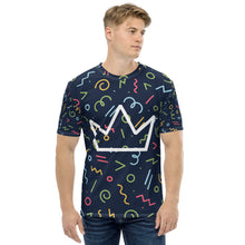 将图片加载到图库查看器，Afrikon Crown Neon Print Men&#39;s T-shirt
