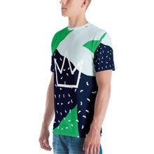Cargar imagen en el visor de la galería, Afrikon Crown Green Static Print Men&#39;s T-shirt
