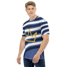 将图片加载到图库查看器，Afrikon Crown 2xRibbon print Men&#39;s T-shirt
