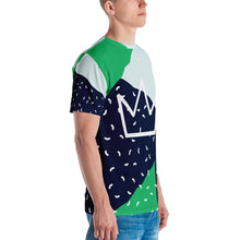 Cargar imagen en el visor de la galería, Afrikon Crown Green Static Print Men&#39;s T-shirt

