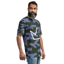 将图片加载到图库查看器，Afrikon Crown Amethyst Camo Print Men&#39;s T-shirt
