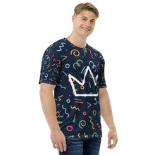 将图片加载到图库查看器，Afrikon Crown Neon Print Men&#39;s T-shirt

