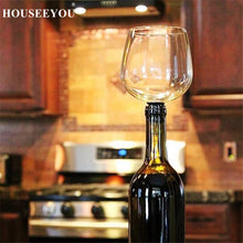 Lade das Bild in den Galerie-Viewer, HOUSEEYOU Creative Red Wine Champagne Glass Cup with Silicone Seal Drink Directly from Bottle Crystal Glasses Cocktail Mug 260ML
