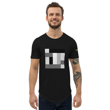 Lade das Bild in den Galerie-Viewer, White Noise Men&#39;s Curved Hem T-Shirt
