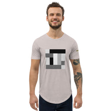 Lade das Bild in den Galerie-Viewer, White Noise Men&#39;s Curved Hem T-Shirt
