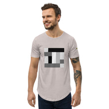 Lade das Bild in den Galerie-Viewer, White Noise Men&#39;s Curved Hem T-Shirt
