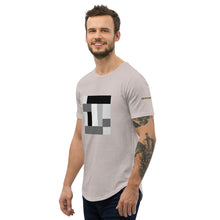 Lade das Bild in den Galerie-Viewer, White Noise Men&#39;s Curved Hem T-Shirt
