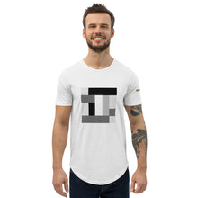 Lade das Bild in den Galerie-Viewer, White Noise Men&#39;s Curved Hem T-Shirt
