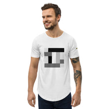 Lade das Bild in den Galerie-Viewer, White Noise Men&#39;s Curved Hem T-Shirt
