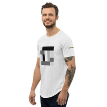 Lade das Bild in den Galerie-Viewer, White Noise Men&#39;s Curved Hem T-Shirt
