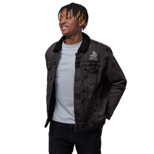 Load image into Gallery viewer, Space Thinker Unisex denim sherpa jacket
