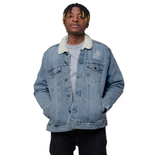 Load image into Gallery viewer, Space Thinker Unisex denim sherpa jacket
