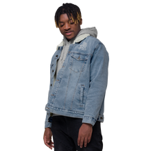 Load image into Gallery viewer, Space Thinker Unisex denim sherpa jacket
